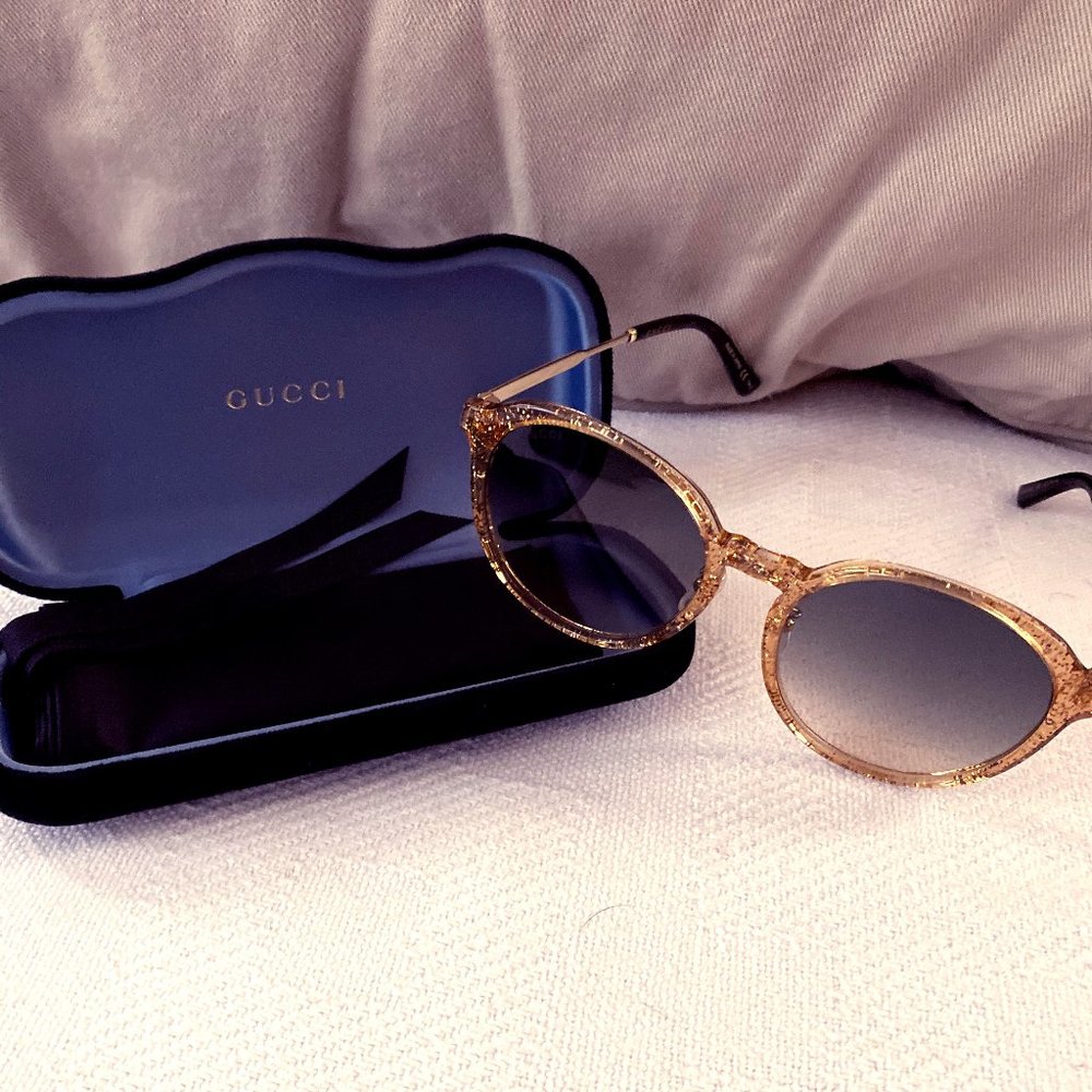 Authentic Gold Gucci Sunglasses